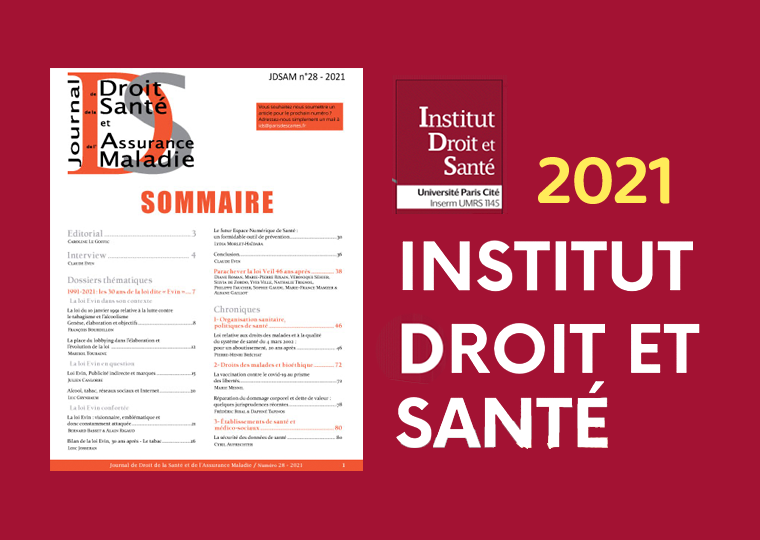 Publicação do artigo “Régulation de l’intelligence artificielle en santé”