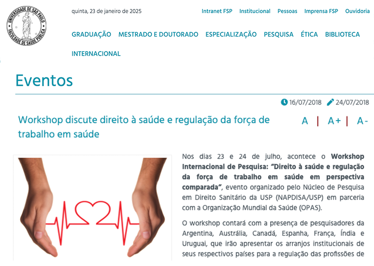 Núcleo de Pesquisa em Direito Sanitário da Universidade de São Paulo